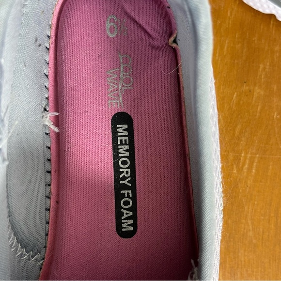 Cool Wave Memory Foam Comfort Slip On Sneakers Gray Moccasins for Women - Picture 8 of 8